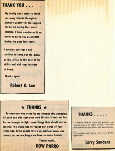Appreciation to Voters from Officials