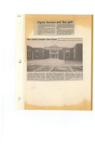 Open House of New Justice Center in 1994