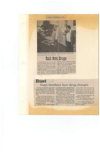 Sheriff Lee and R B Leonard Nets Drg Bust