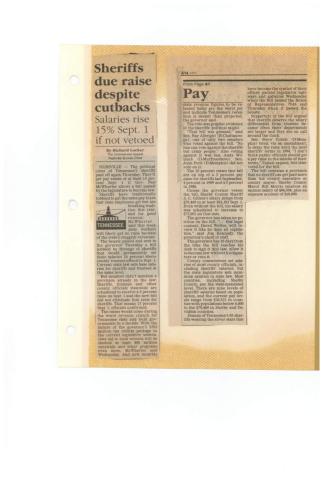 Sheriff Raise 1989 and 1988