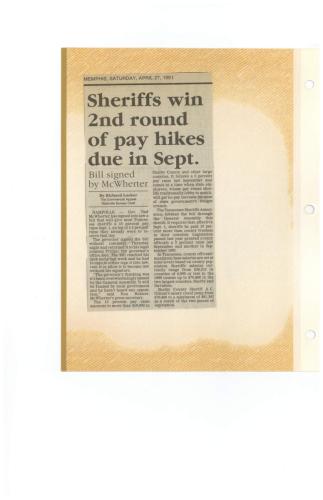 Sheriff Raise by Governor