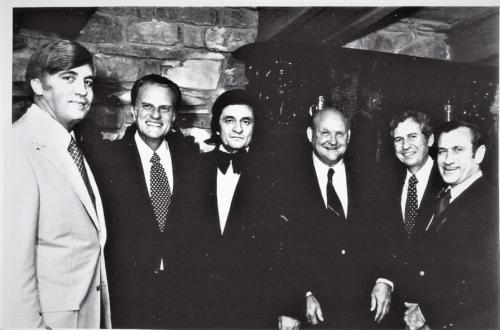 Buford Pusser Billy Grahm Johnny Cash and 2 Unknown