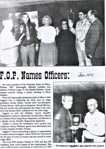 Fop Officers Jan 1991