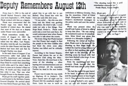 Peatie Plunk and Aug 12 1967