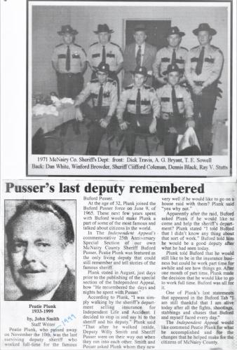 Peatie Plunk Remembered