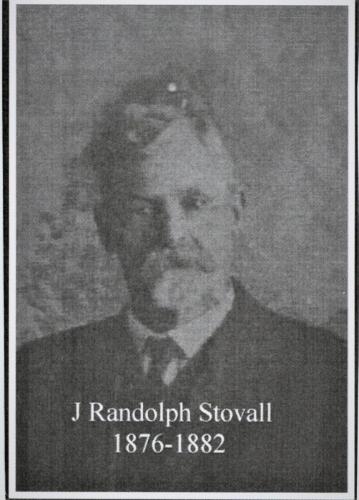 Sheriff J Randolph Stovall 1876 to 1882
