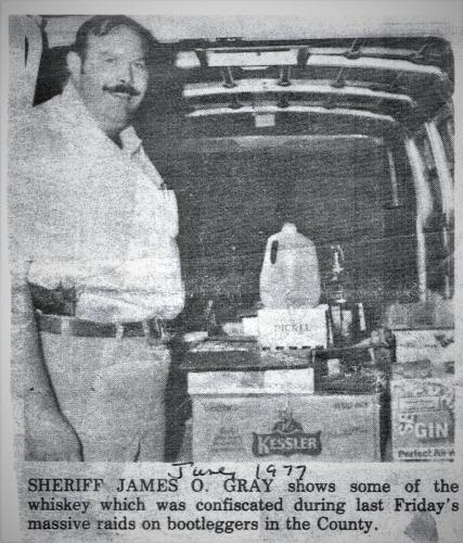 Sheriff James Opal Gray in June 1977