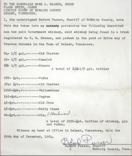 Sheriff Pusser Confiscates Load of Contraband Liqours 12 29 1964 Pg 3