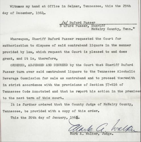 Sheriff Pusser Confiscates Load of Contraband Liquors 12 29 1964 Pg 2