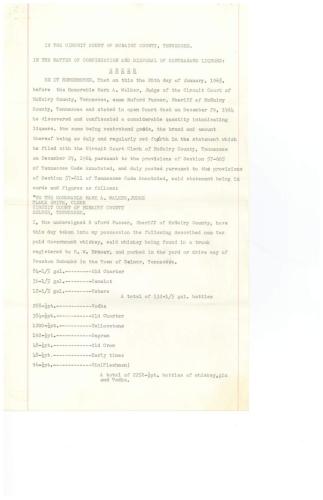 Sheriff Pusser Confiscates Loafd of Contraband Liqours 12 29 1964 Page 8