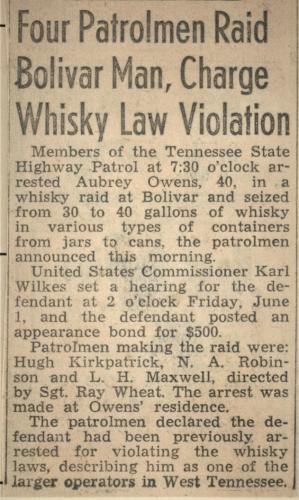 Shugh Kirkpatrick Participates in Raiding Large Still at Bolivar