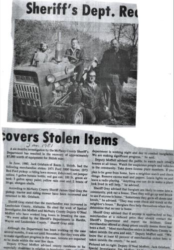 Stolen Items
