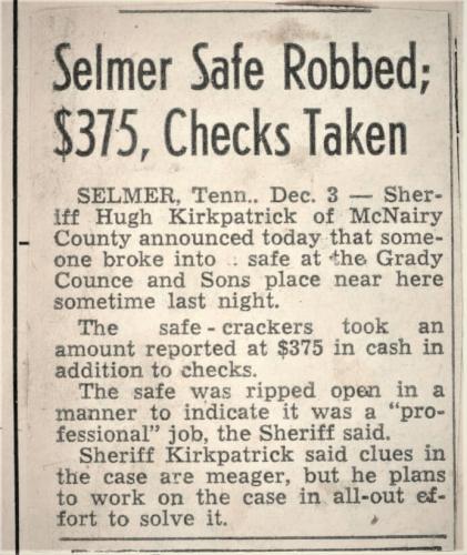 Store Robbed