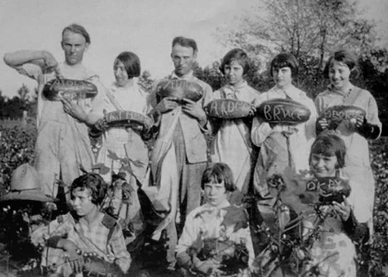 Armstrong Family with their Watermelons in McNairy County, TN